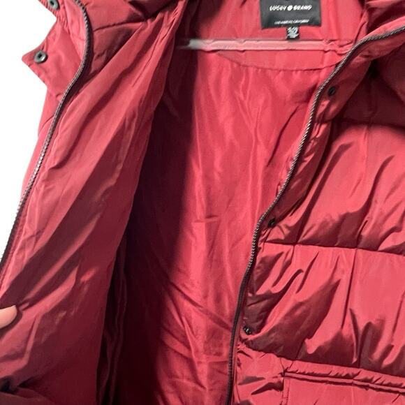 Lucky Brand Jeans Rain Resistant Long Sleeve Puffer Coat Red Size XL - Picture 6 of 9